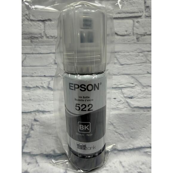 NEW Authentic EPSON EcoTank Ink 522 65ml Factory Sealed Magenta Cyan Yellow Blck - Picture 3 of 4